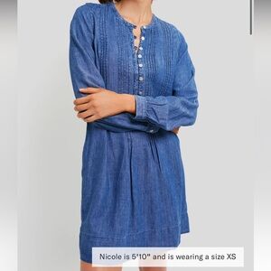 FAHERTY

Dark Rain Wash The Tried and True Long Sleeve Isha Dress